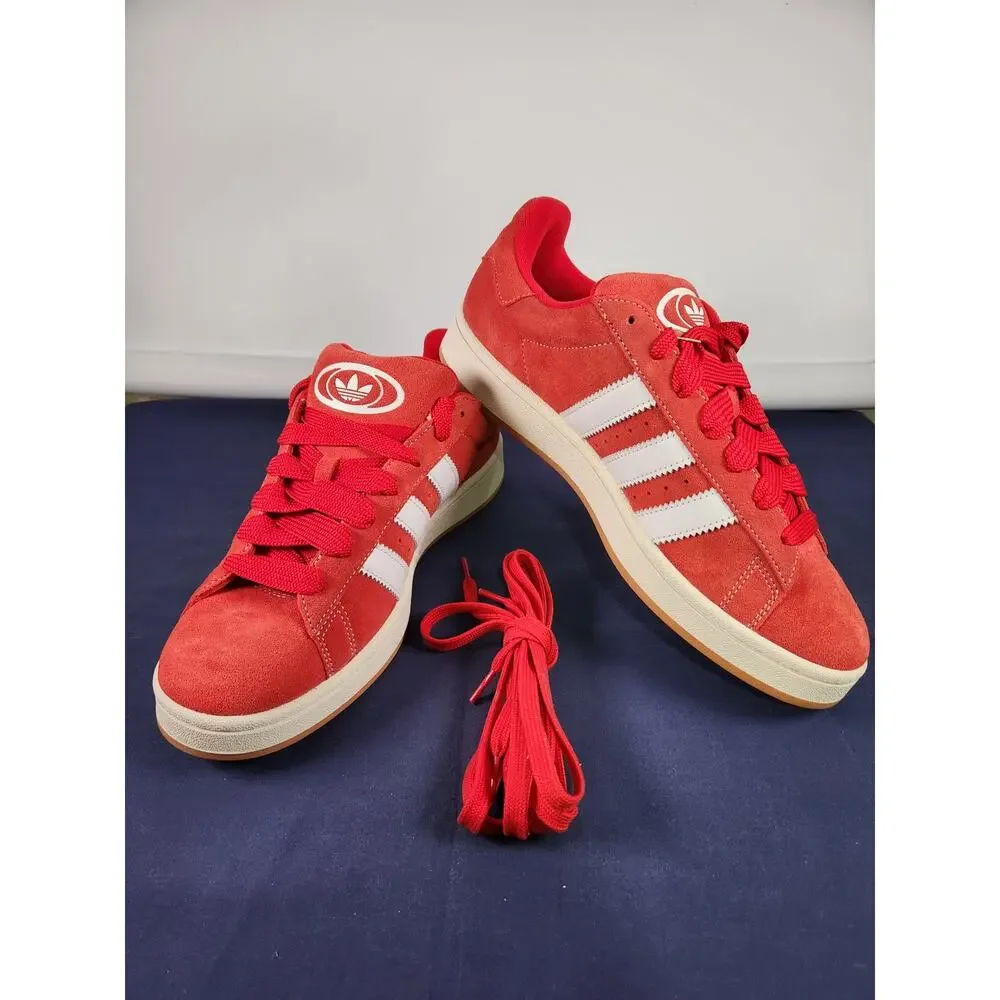 adidas Campus 00s H03474 Scarlet Gum Men's Size 12 Red White Suede New Box